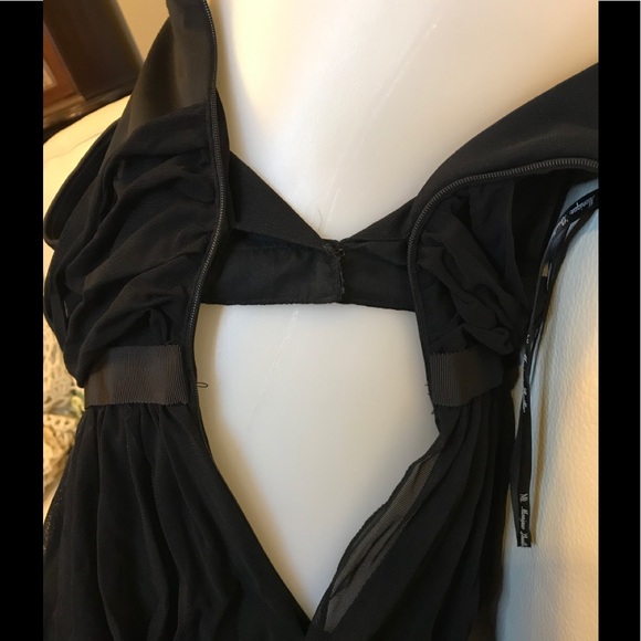 NEW Monique Lhuillier Gorgeous Black Maxi Gown size 14 - Picture 7 of 14